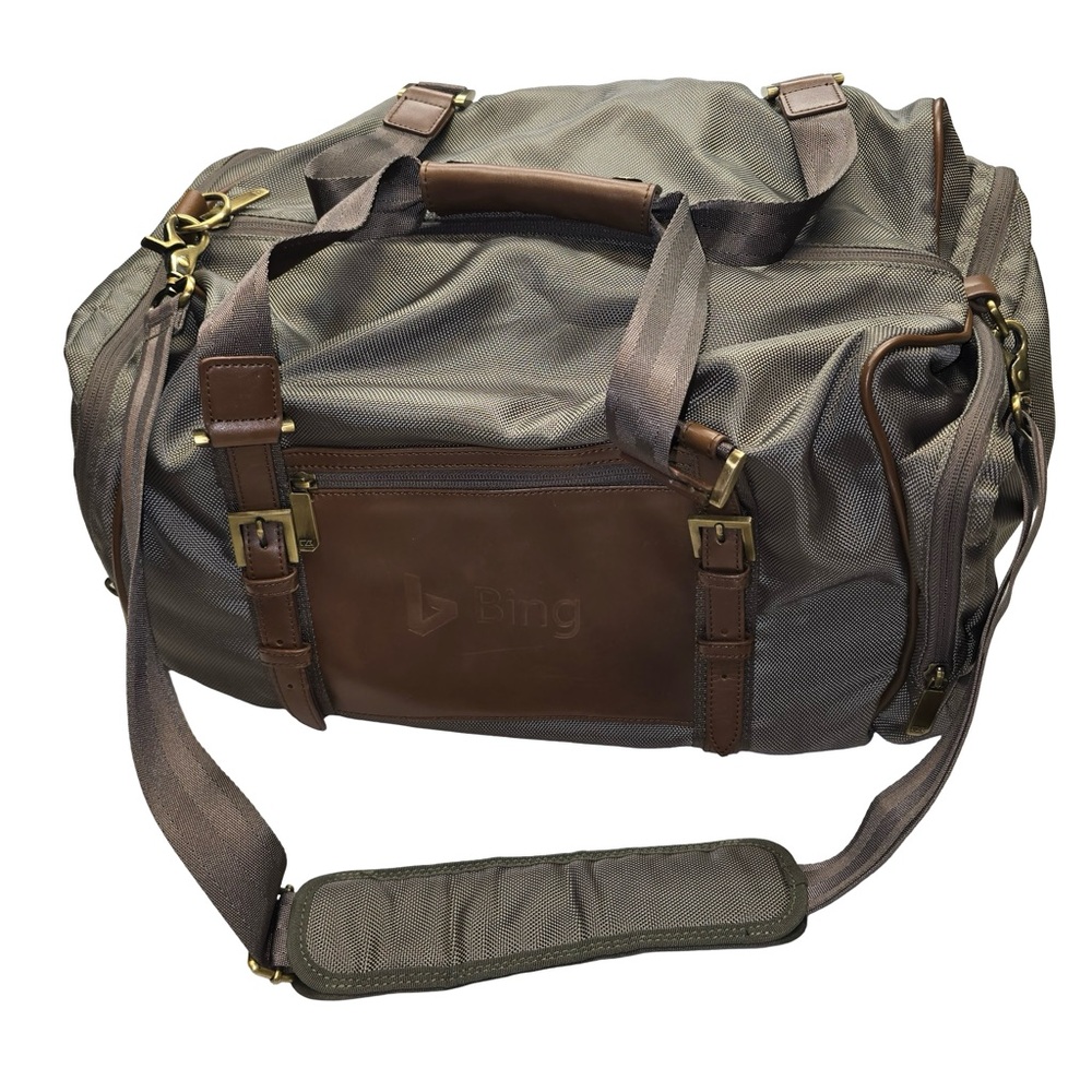 Cutter & Buck Bainbridge Traveler Leather Handle Duffel Bag 20”‎ Green
